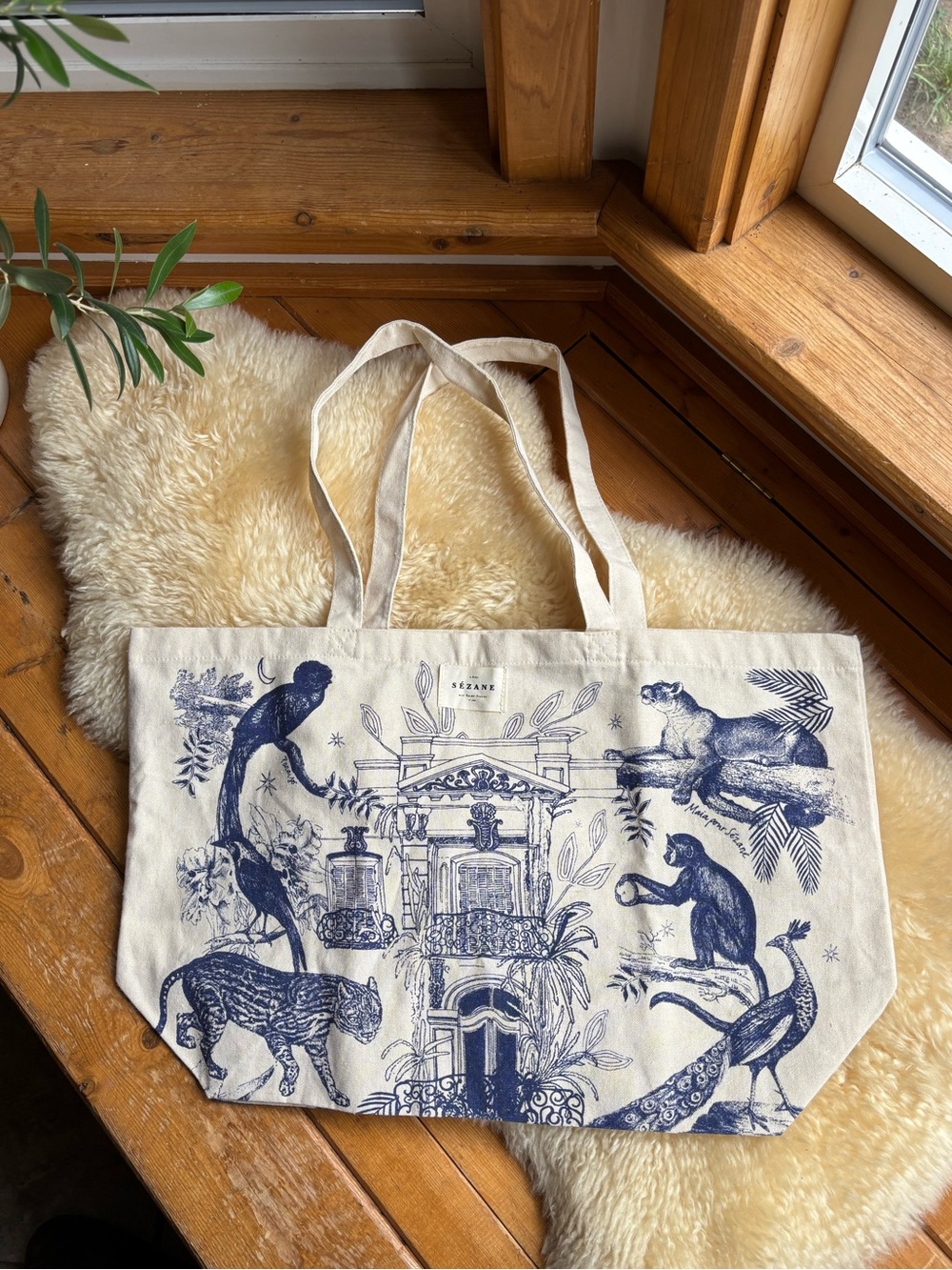 Sezane Menagerie Canvas Tote